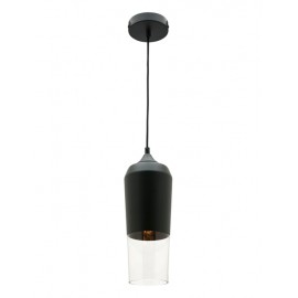 Cougar-Slim 1lt 60Watt E.S Pendant Light - Black 